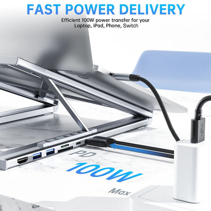 USB-C Docking Station Ergonomic Laptop Stand 4K HDMI
