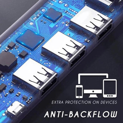 USB Hub Per-Port On/Off Switches Blue LED