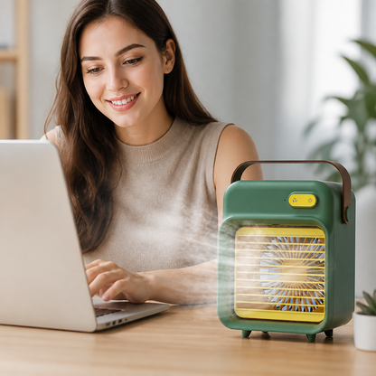 USB-Rechargeable 3-Speed Mist Spray Mini Air Cooler