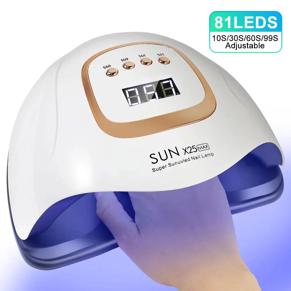 UV/LED Nail Lamp 81 LEDs Fast Curing Low-Heat Mode