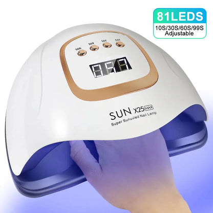 UV/LED Nail Lamp 81 LEDs Fast Curing Low-Heat Mode