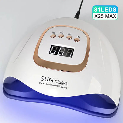 UV/LED Nail Lamp 81 LEDs Fast Curing Low-Heat Mode