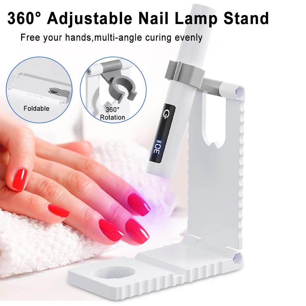 UV Nail Curing Pen USB Rechargeable Foldable Stand