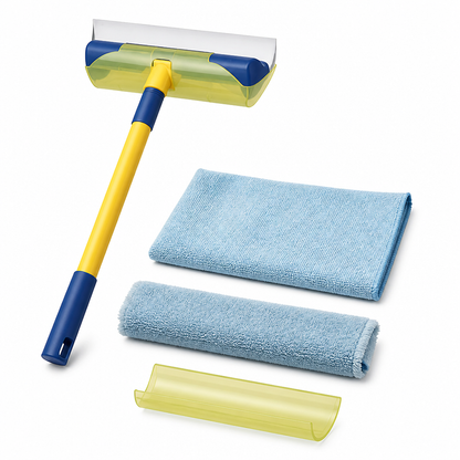 Ultra-Soft Silicone & Microfiber Glass Cleaning Set (5-Piece)