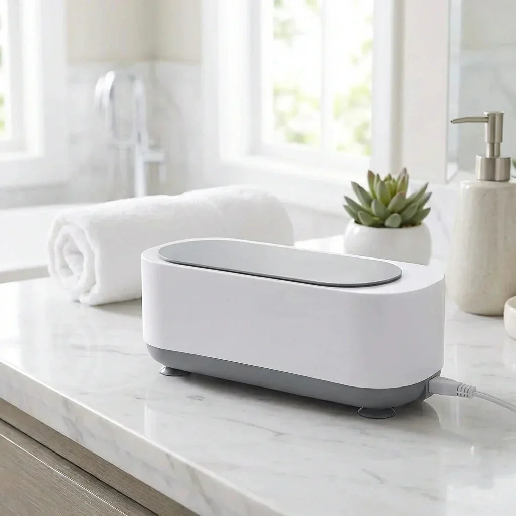 Ultrasonic Cleaner Jewelry & Glasses 42,000 Vibrations Battery-Powered