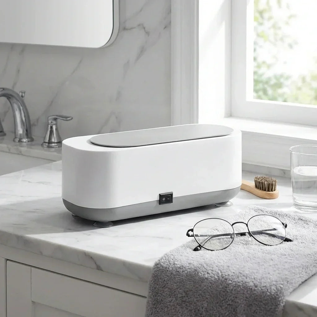 Ultrasonic Cleaner Jewelry & Glasses 42,000 Vibrations Battery-Powered