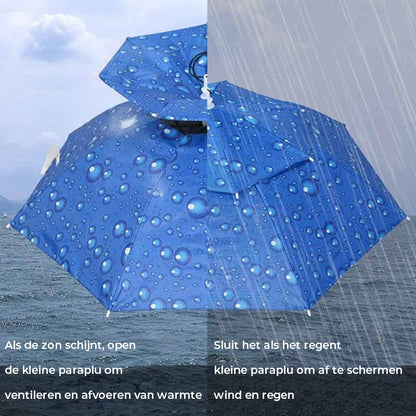 Umbrella Hat Hands-Free Reflective Adjustable Chin Strap
