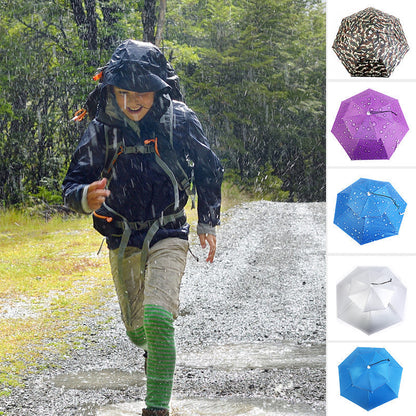Umbrella Hat Hands-Free Reflective Adjustable Chin Strap