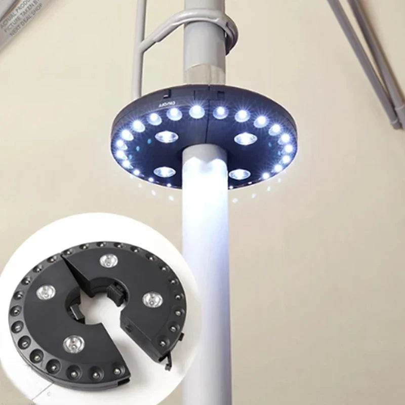 Umbrella Light Clip-On LED Adjustable Brightness Weatherproof