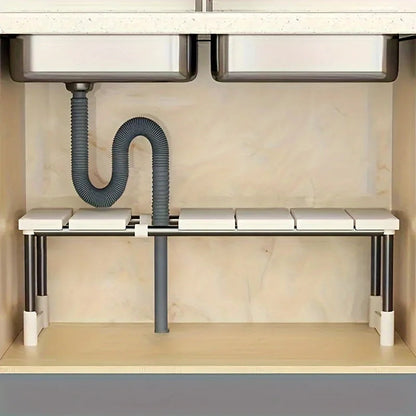 Under-Cabinet Shelf Adjustable Width Stainless Steel Frame