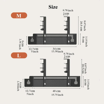 Under-Desk Cable Basket Clamp Mount Steel Ventilated