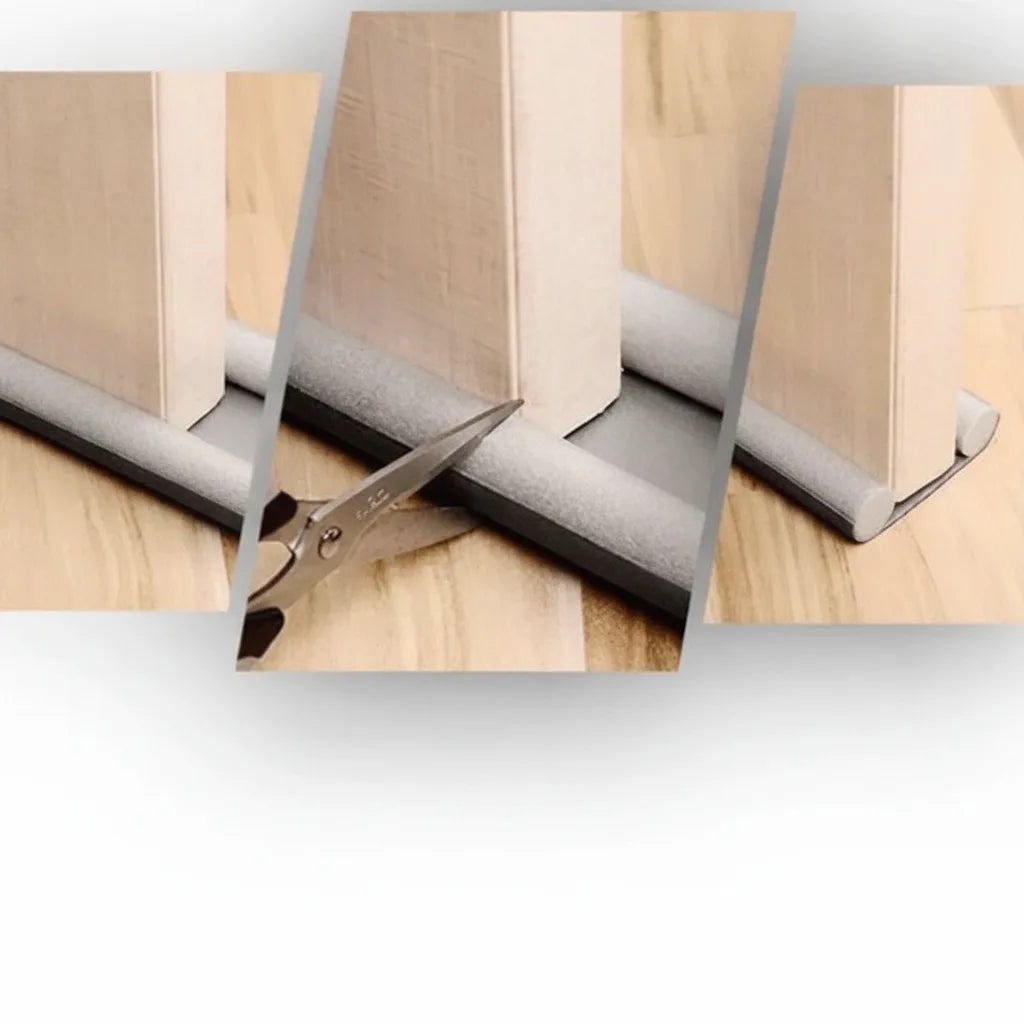 Under-Door Draft Stopper Double-Layer Seal Tool-Free Installation