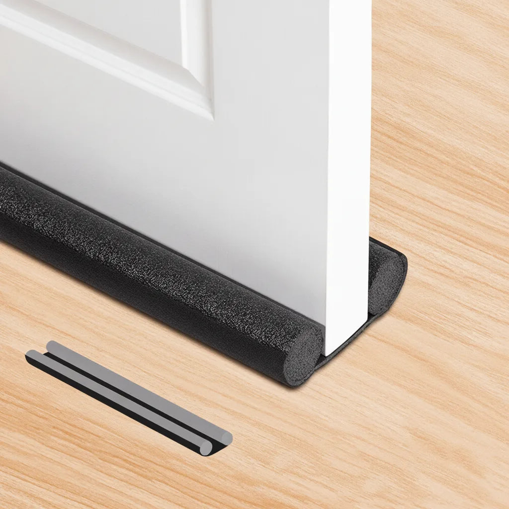 Under-Door Draft Stopper Double-Layer Seal Tool-Free Installation