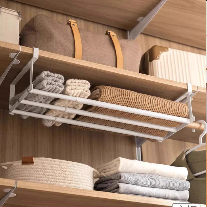 Under-Shelf Cabinet Organizer Tool-Free & Adjustable 30–50 cm