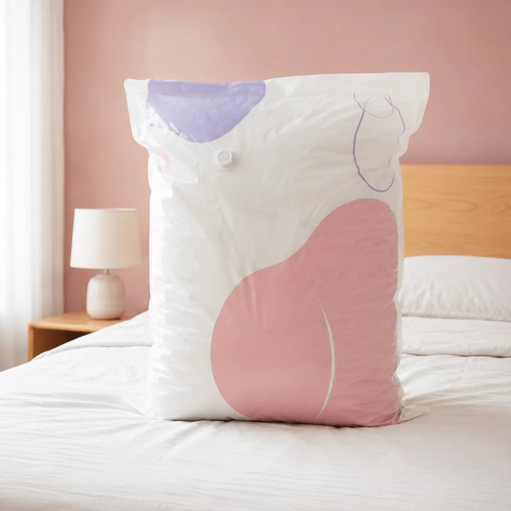 Vacuum Storage Bags Pump-Free 3D Cube Water-Resistant