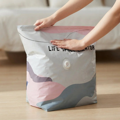 Vacuum Storage Bags Pump-Free Compression 80% Space Saving