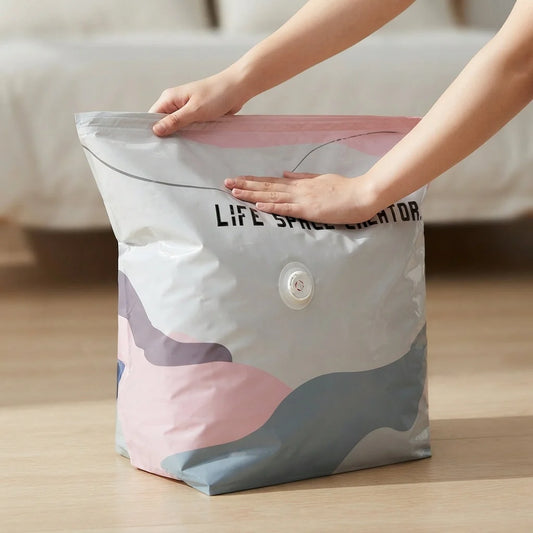 Vacuum Storage Bags Pump-Free Compression 80% Space Saving