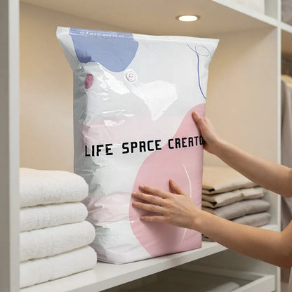 Vacuum Storage Bags Pump-Free Compression 80% Space Saving