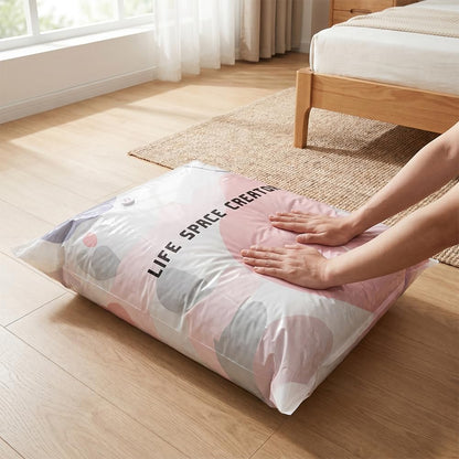Vacuum Storage Bags Pump-Free Compression 80% Space Saving
