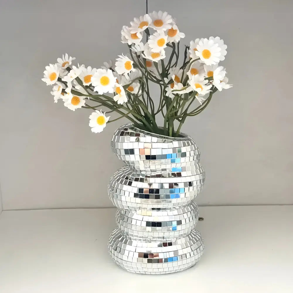 Vase Mirror Tile Spiral Light-Scattering