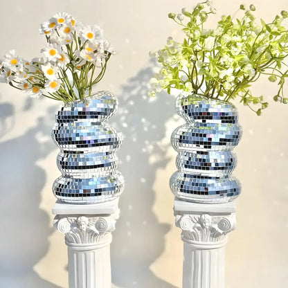 Vase Mirror Tile Spiral Light-Scattering