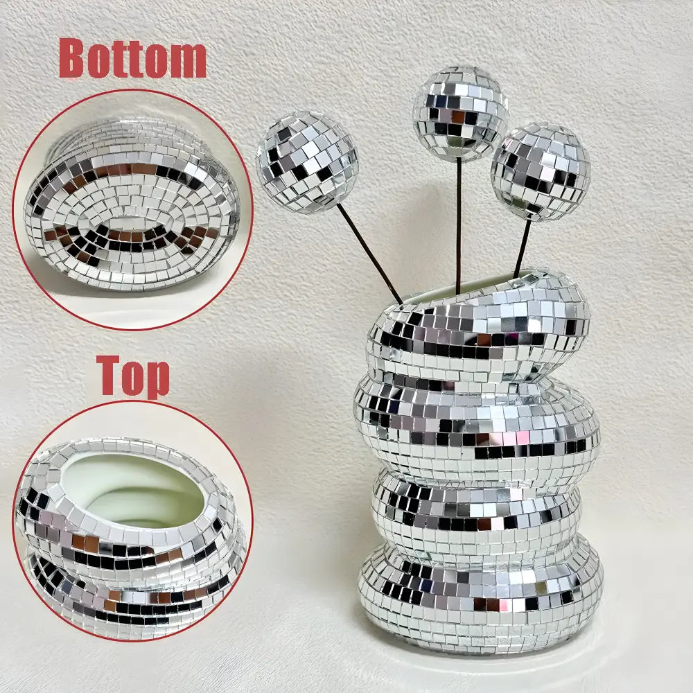 Vase Mirror Tile Spiral Light-Scattering