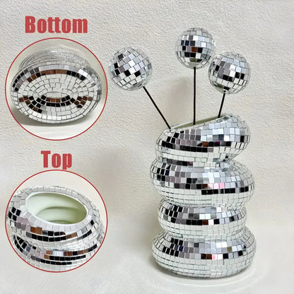 Vase Mirror Tile Spiral Light-Scattering