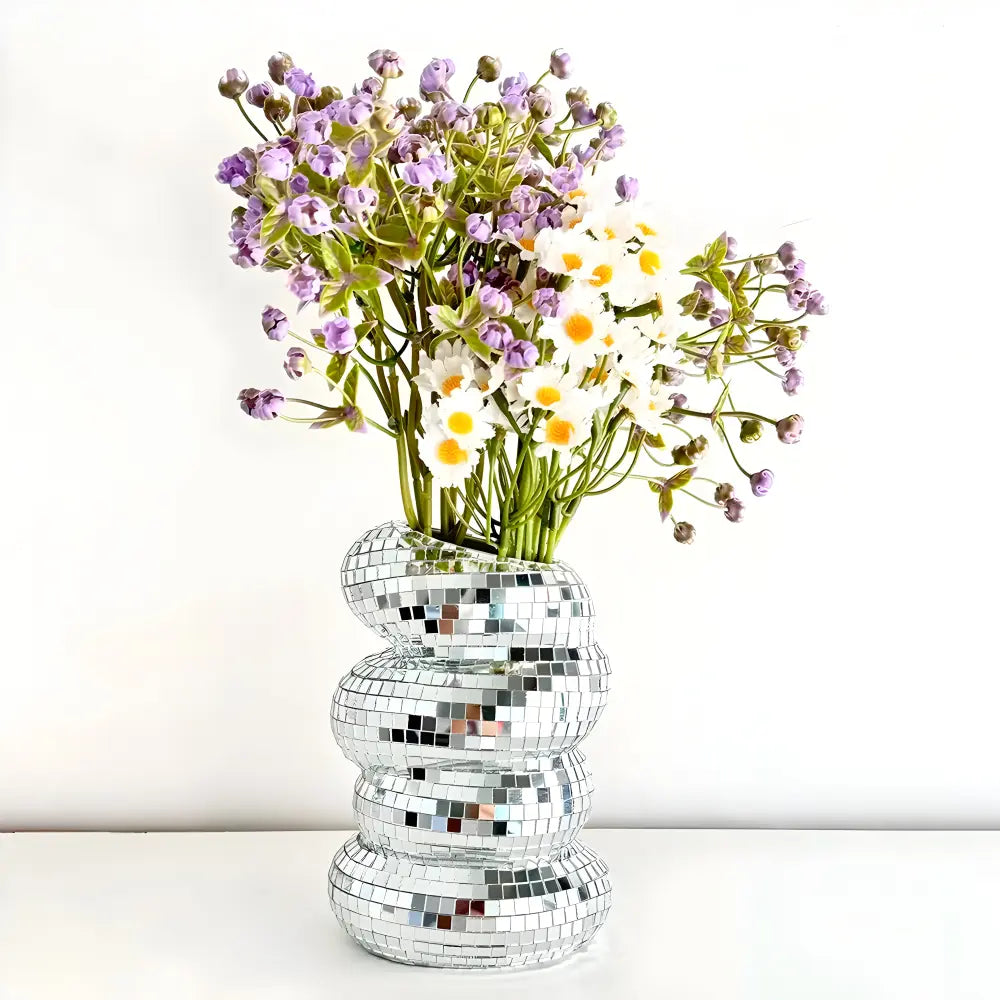 Vase Mirror Tile Spiral Light-Scattering