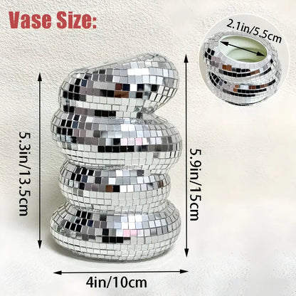 Vase Mirror Tile Spiral Light-Scattering