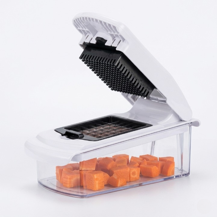 Vegetable Slicer 8 Interchangeable Stainless Steel Blades Collection Box