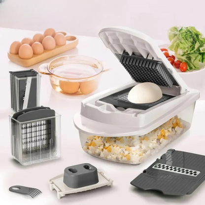 Vegetable Slicer 8 Interchangeable Stainless Steel Blades Collection Box