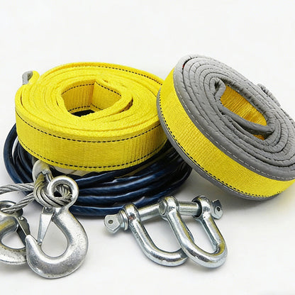 Vehicle Tow Rope 8 Ton Reinforced Polypropylene Forged Shackles