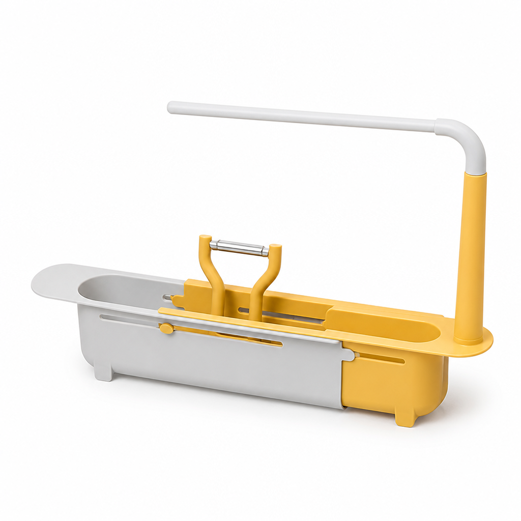 Ventilated Extendable Sink Rack With Towel Holder