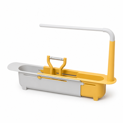 Ventilated Extendable Sink Rack With Towel Holder