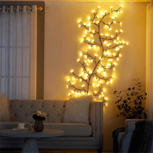 Vine String Lights Bendable Dimmable Warm White USB-Powered