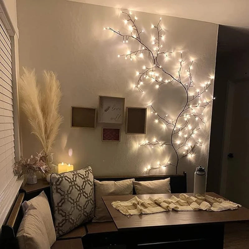 Vine String Lights Bendable Dimmable Warm White USB-Powered