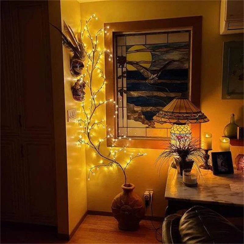Vine String Lights Bendable Dimmable Warm White USB-Powered
