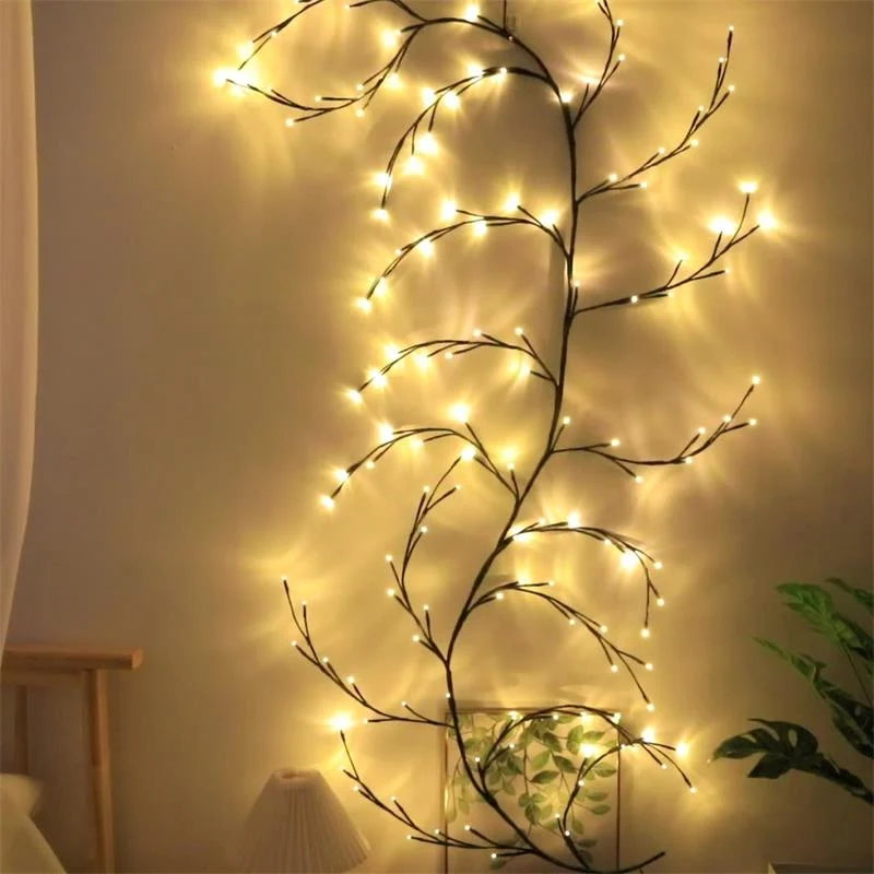 Vine String Lights Bendable Dimmable Warm White USB-Powered