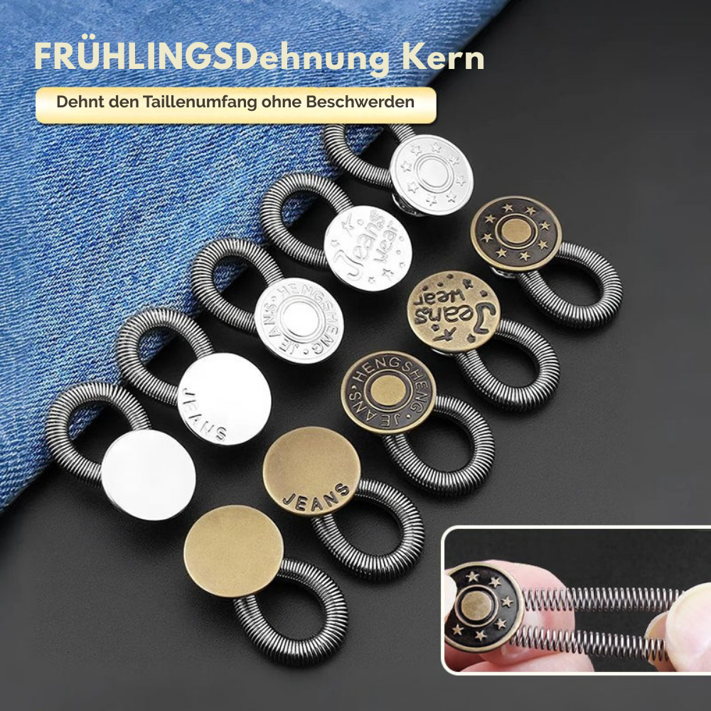 Waistband Extender Spring-Loaded Tool-Free Zinc Alloy