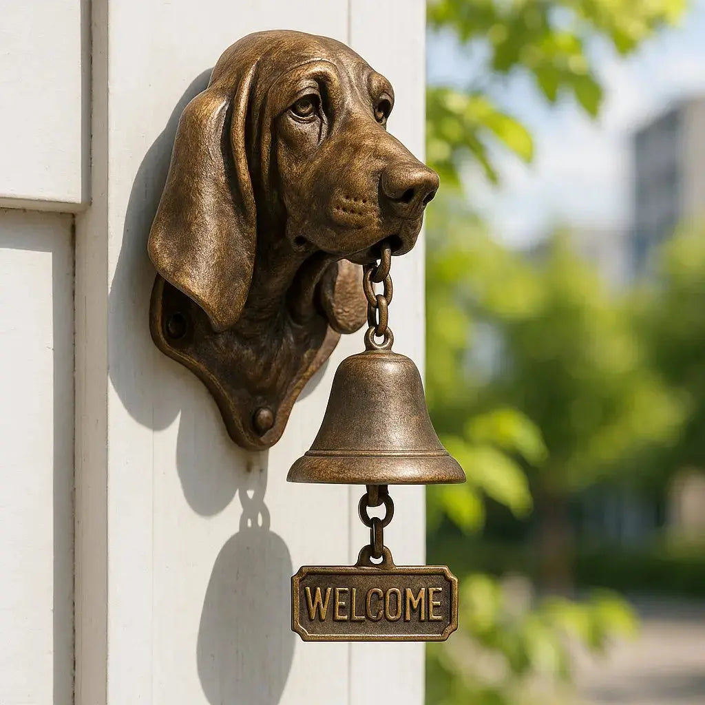 Wall Bell Dog Design Antique Bronze Finish