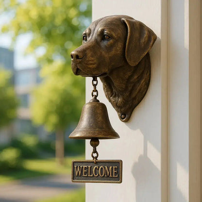 Wall Bell Dog Design Antique Bronze Finish