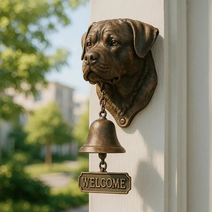 Wall Bell Dog Design Antique Bronze Finish