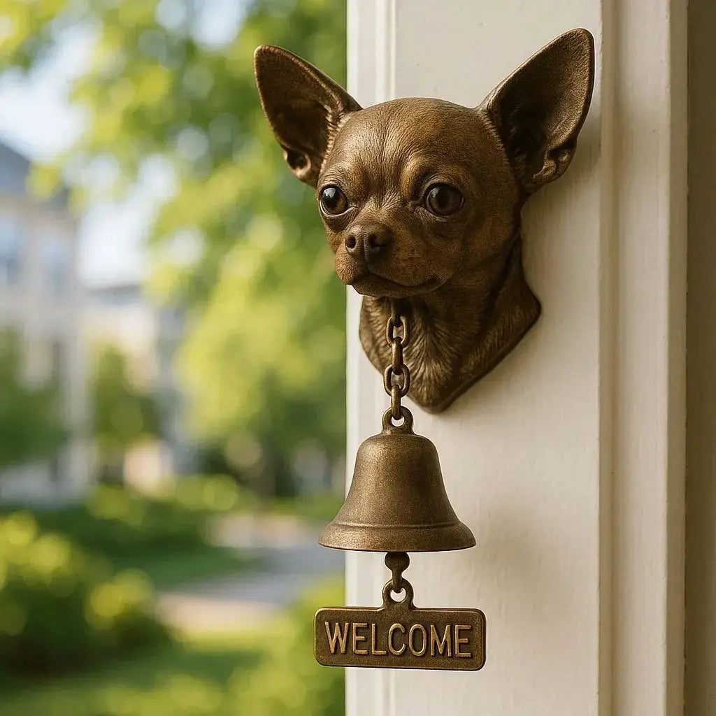 Wall Bell Dog Design Antique Bronze Finish