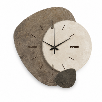 Wall Clock Irregular Natural Wood Silent Movement