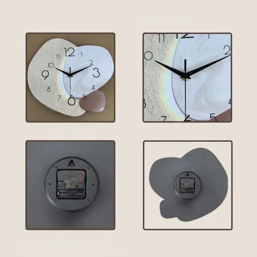 Wall Clock Silent Quartz Movement & Easy-Read Numerals
