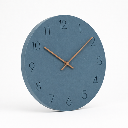 Wall Clock Silent Quartz Movement Walnut Hands 11.4 Inch