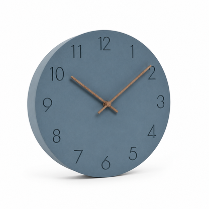 Wall Clock Silent Quartz Movement Walnut Hands 11.4 Inch