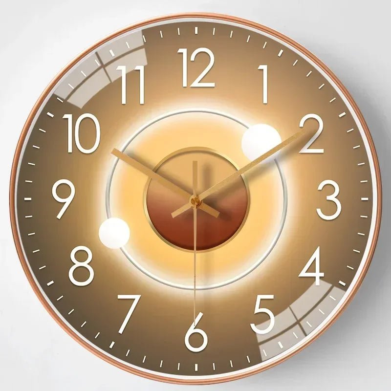 Wall Clock Silent Quartz & Warm LED 20cm Diameter