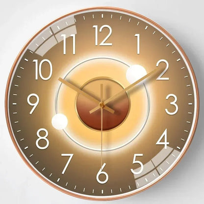 Wall Clock Silent Quartz & Warm LED 20cm Diameter