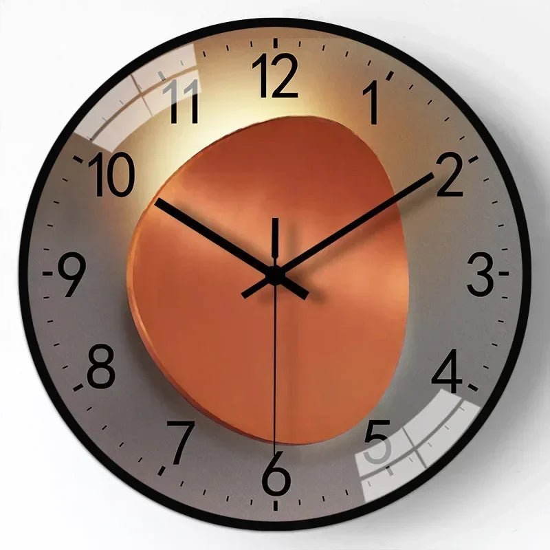 Wall Clock Silent Quartz & Warm LED 20cm Diameter
